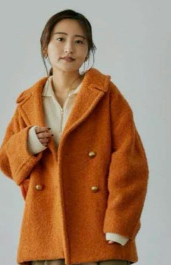 お値下げ　エストラータ エアリーループミドル コート ネイビー