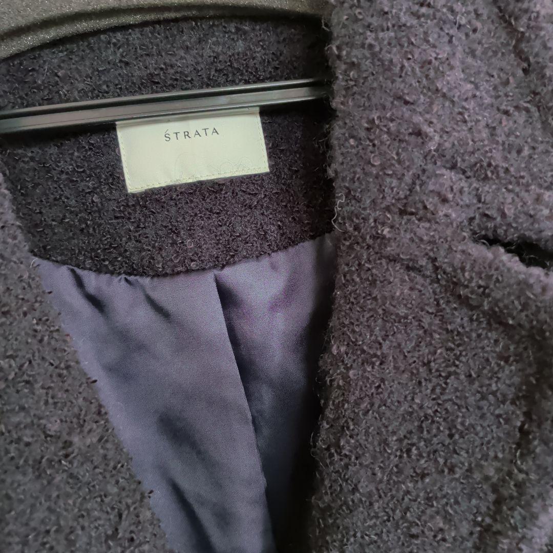 お値下げ　エストラータ エアリーループミドル コート ネイビー