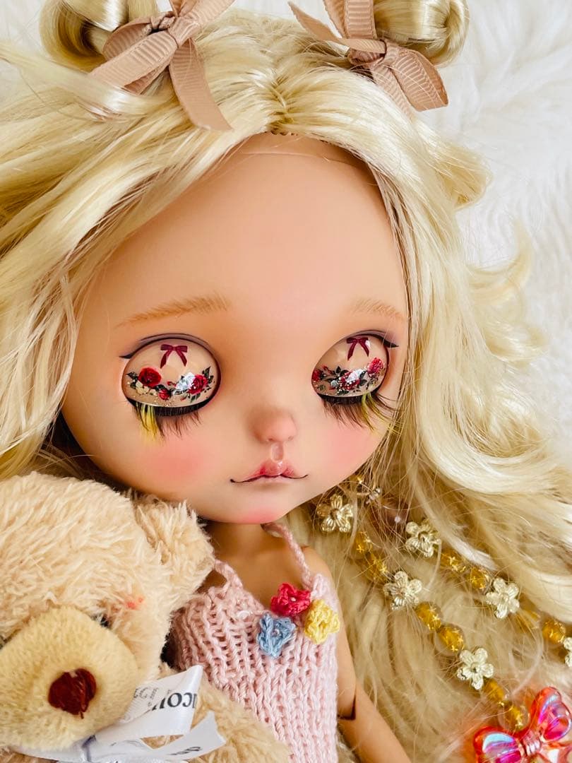 ー専用ー　アイシードールカスタム　レア！褐色のお姫♡ハムハム口♡ピアスつけ耳♡