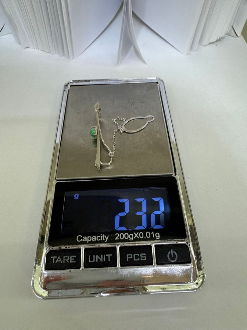 ｋ１４金ホワイトゴールドネクタイピン