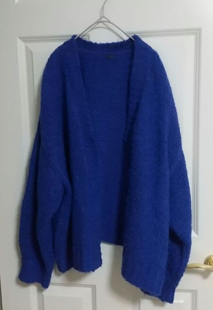 ICHI ウールアルパカローゲージニットカーディガン