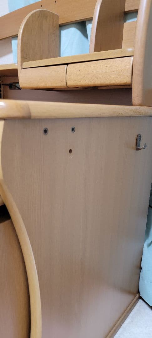 木製シンプル学習机 本棚•引き出し付き