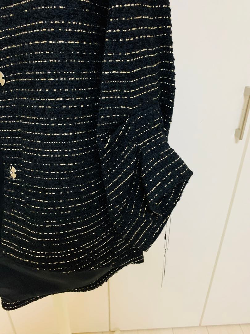 Aga GIOLICA DESIGN ノーカラーツイードジャケット定価46000