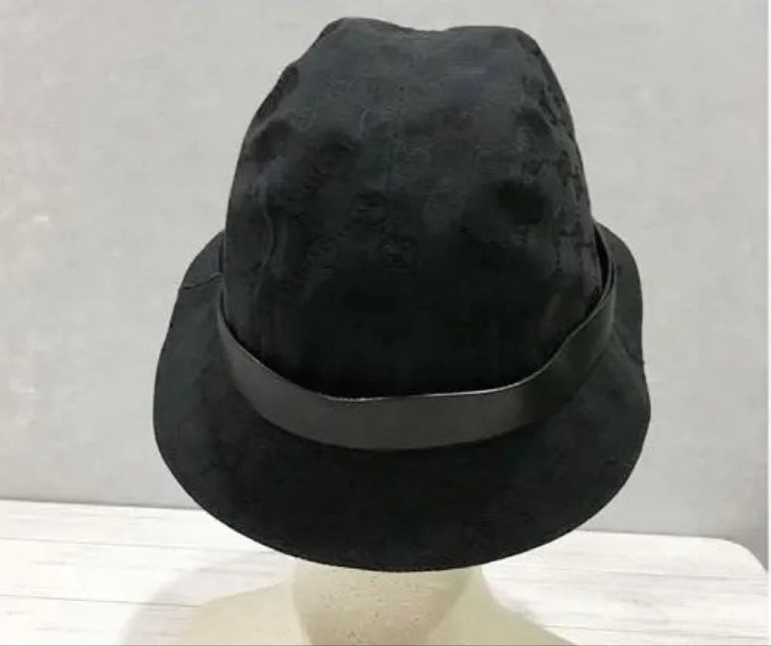 GUCCI グッチ GG柄 バケット ハット 帽子 ブラック M イタリア製