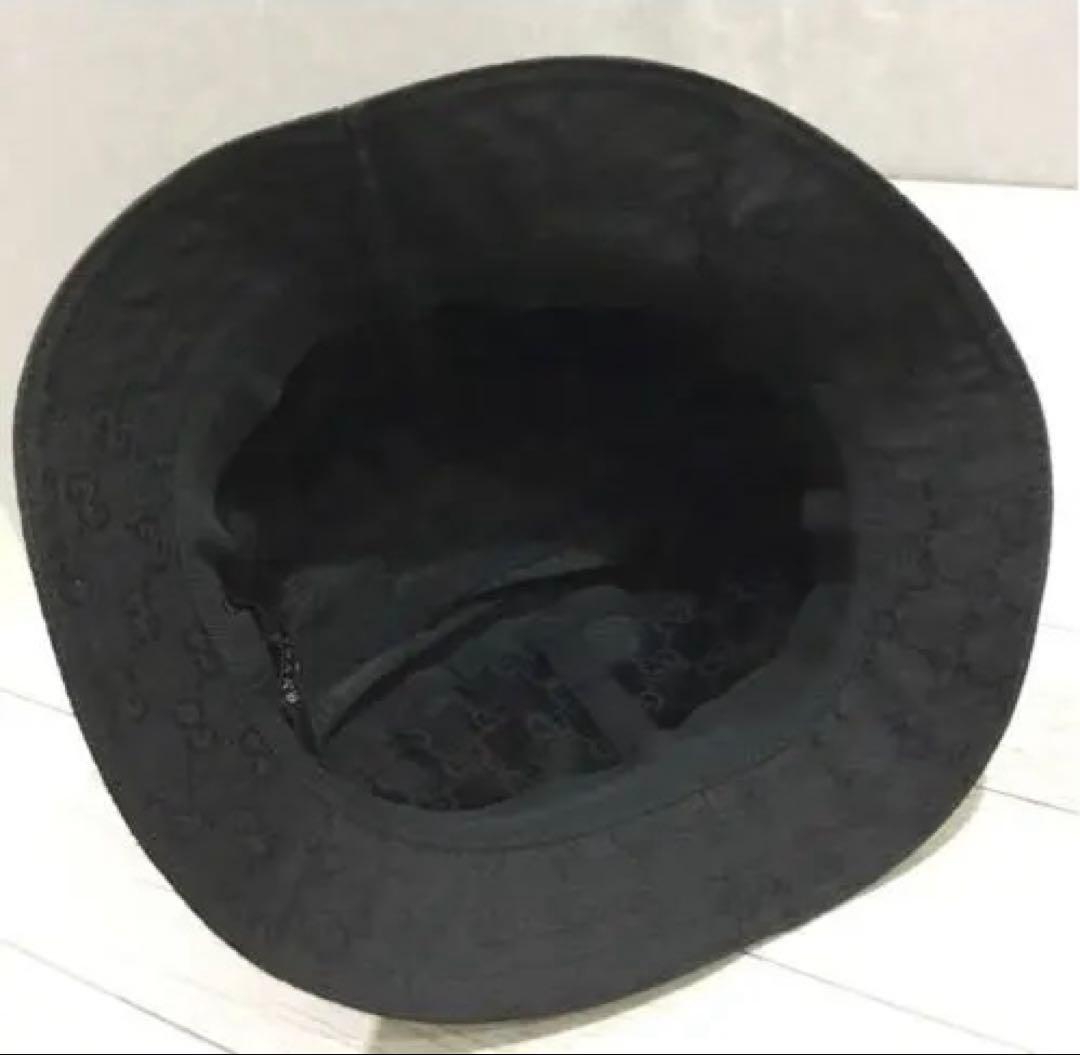 GUCCI グッチ GG柄 バケット ハット 帽子 ブラック M イタリア製