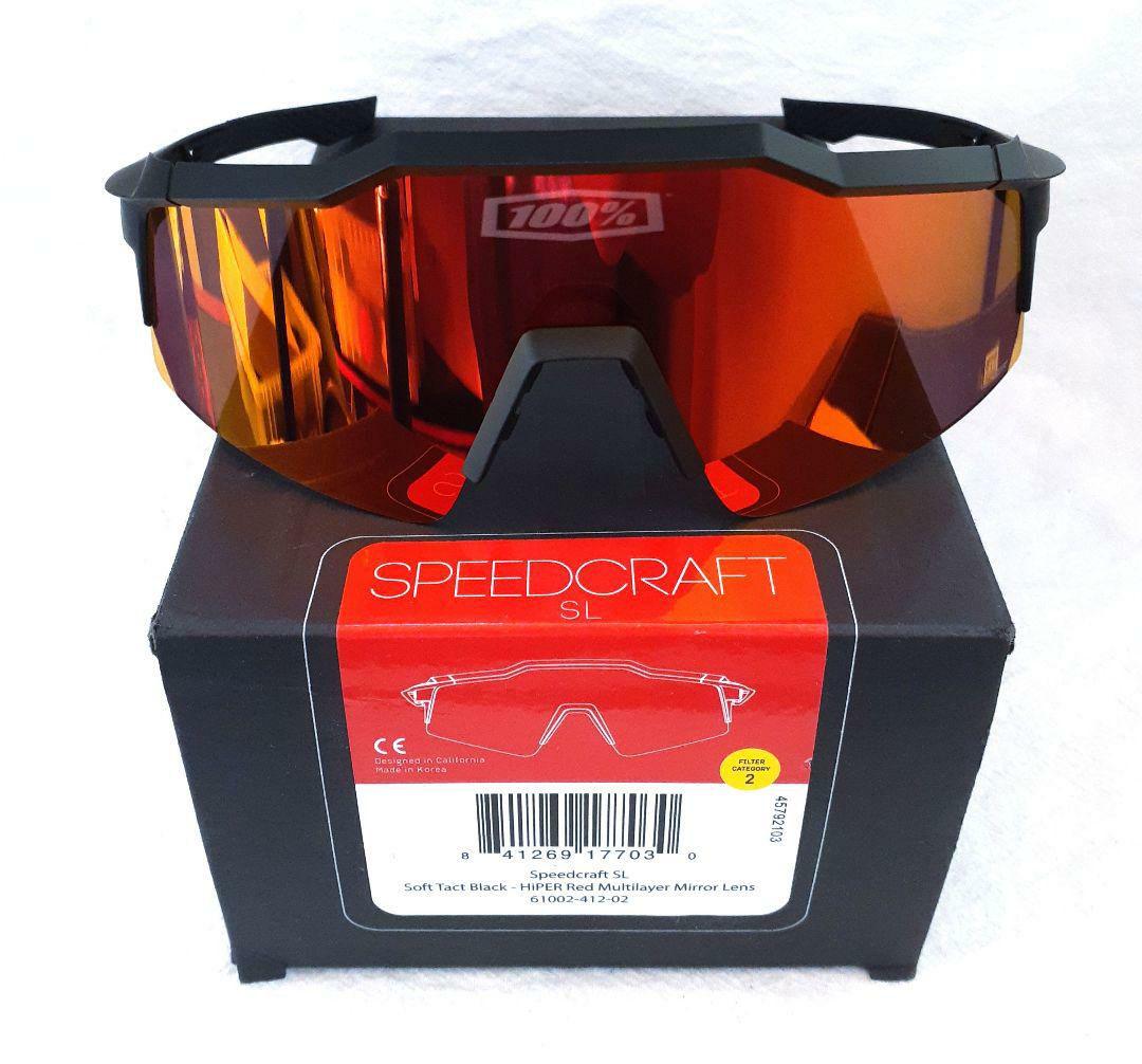 100％ Speedcraft SL ブラック ワンハンドレッド サングラス