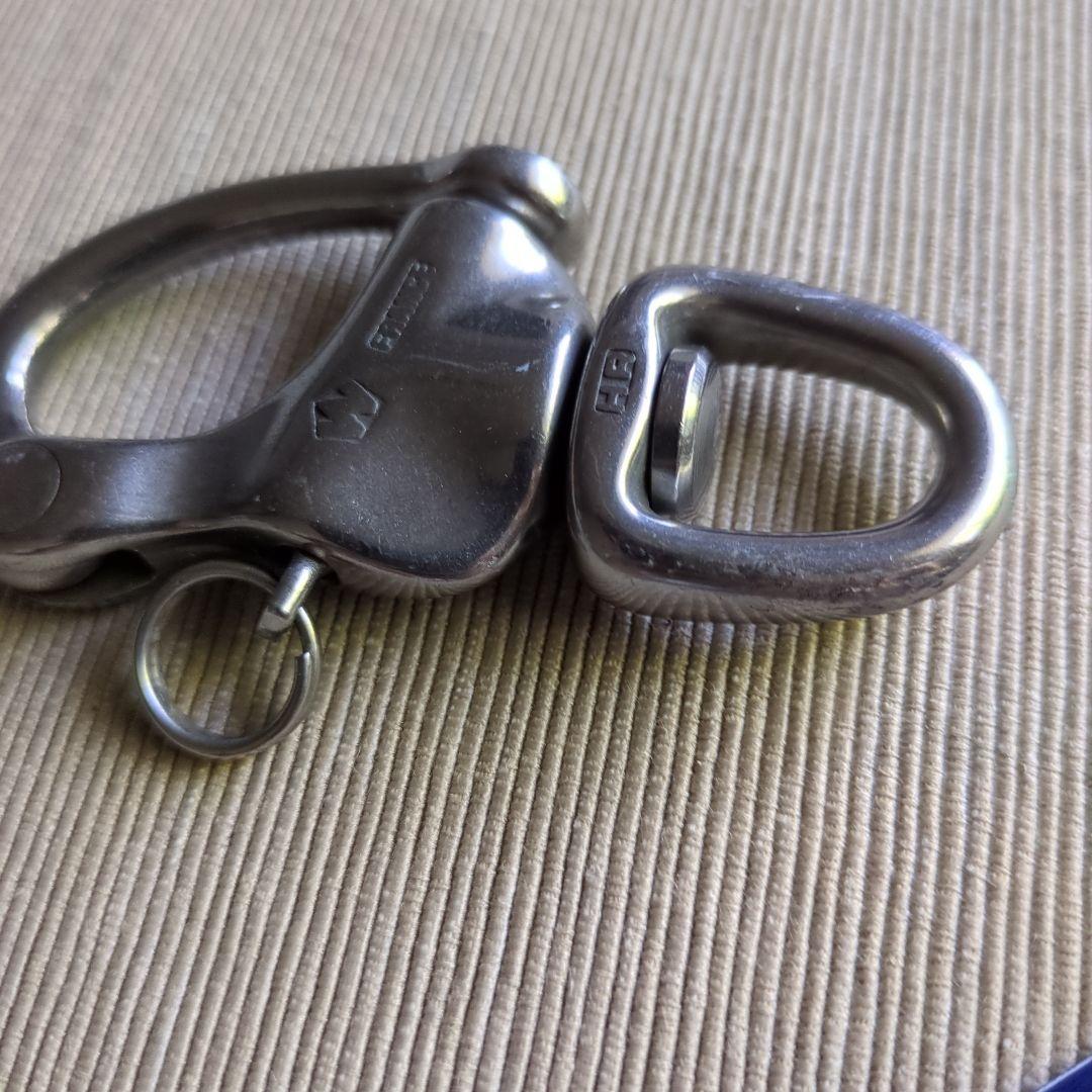 WICHARD ステンレス スイブル・スナップシャックル キーホルダー