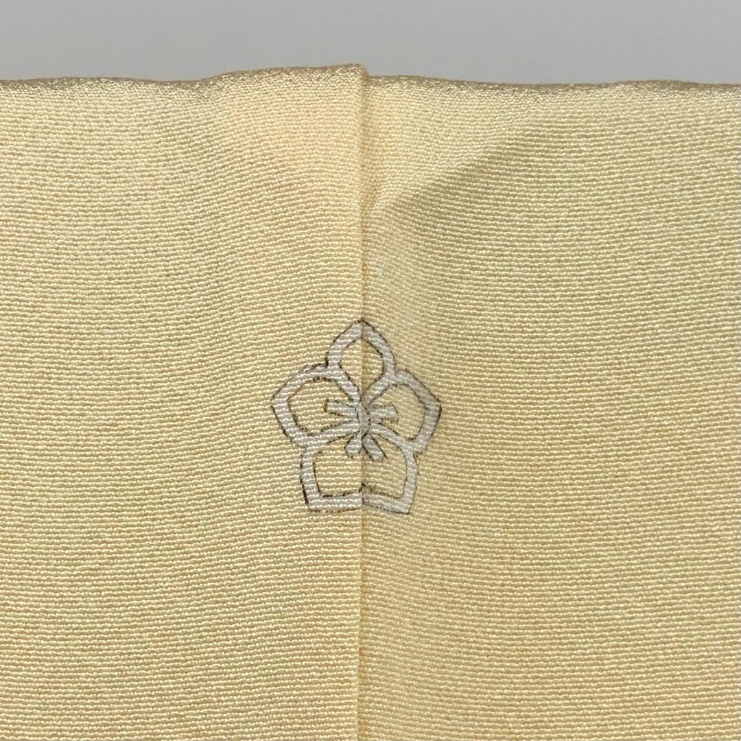 ☆ 色無地 薄卵色 縮緬 K-5690