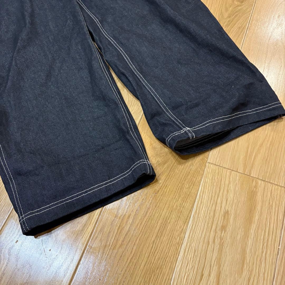 希少 極美品 SEAN JOHN オーバーオール M 黒デニムツナギ刺繍 当時物