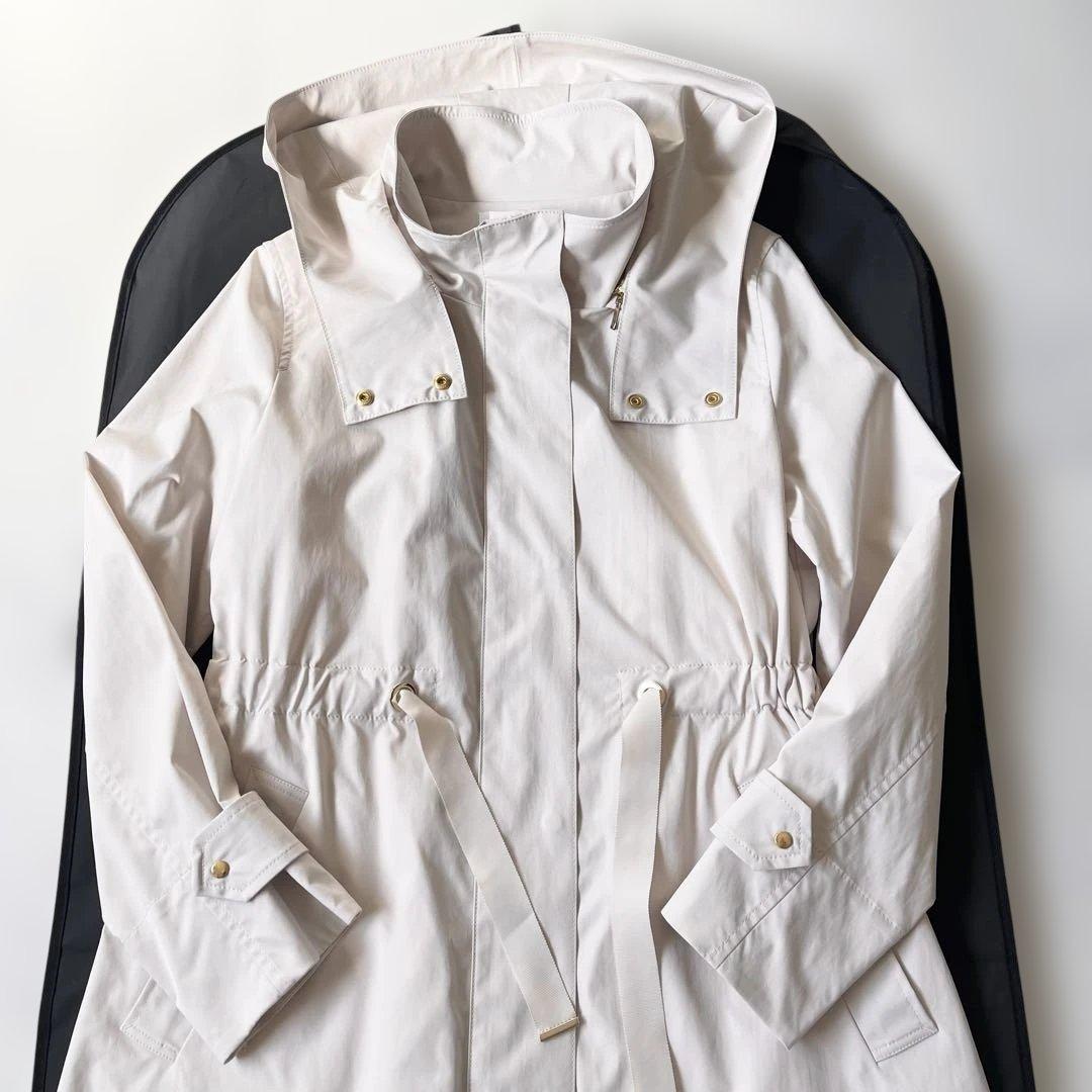 未使用級 アナイ ブライトツイルライナー付モッズコート オフ白 2024✨ 38