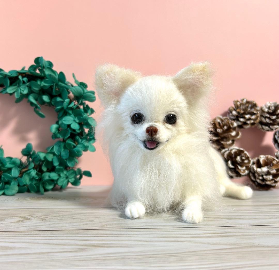 羊毛フェルト　リラックスチワワちゃん　6