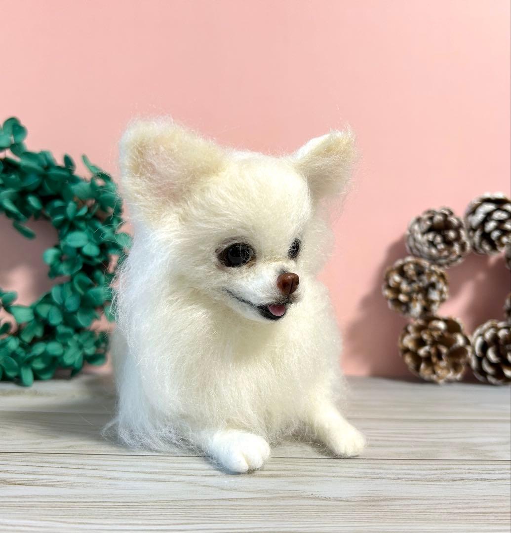 羊毛フェルト　リラックスチワワちゃん　6