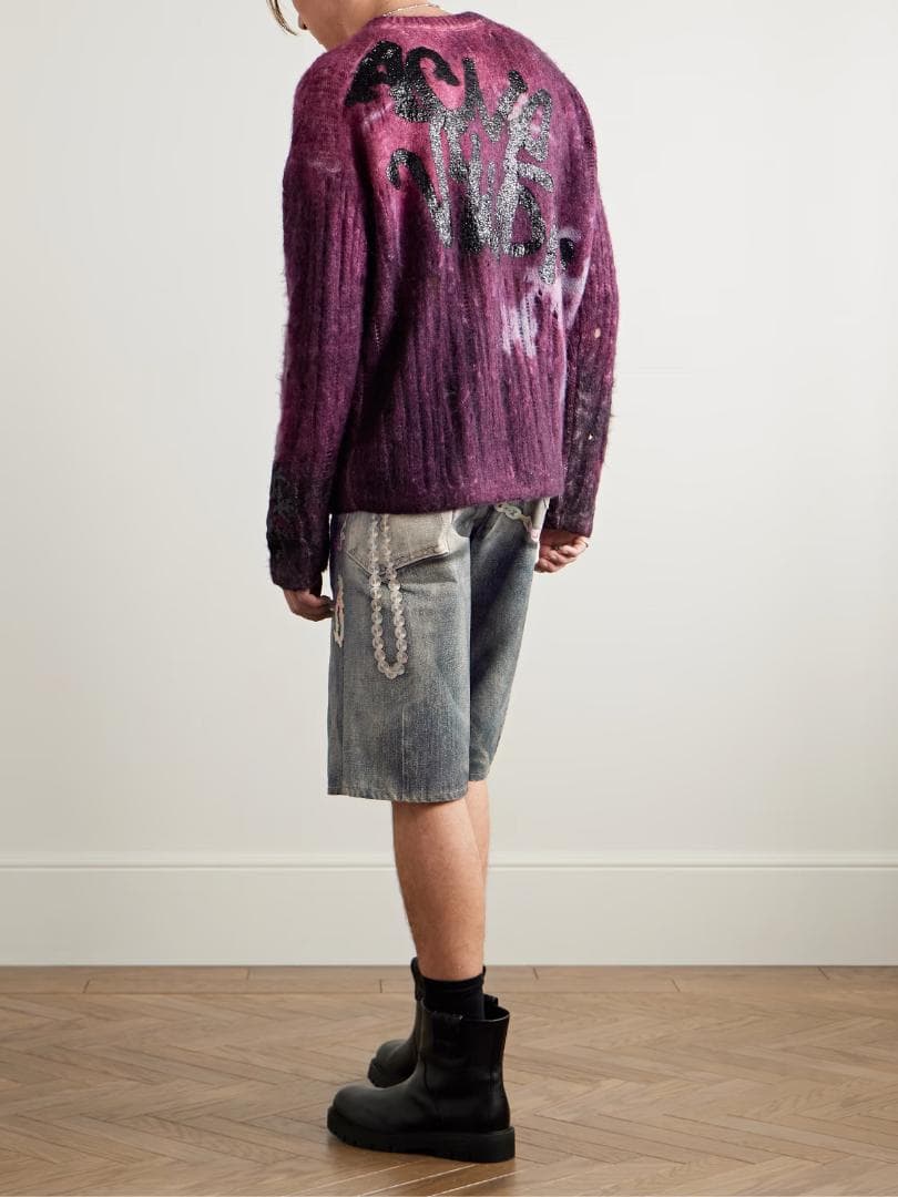 新品 Acne Studios ダメージ加工 ニットセーター