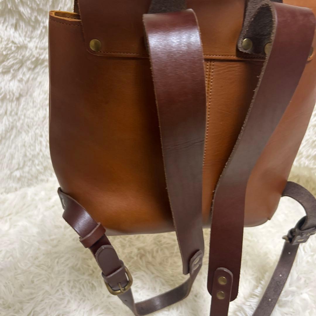 【極美品】クレドラン マルシェリュック ブラウン　レザー