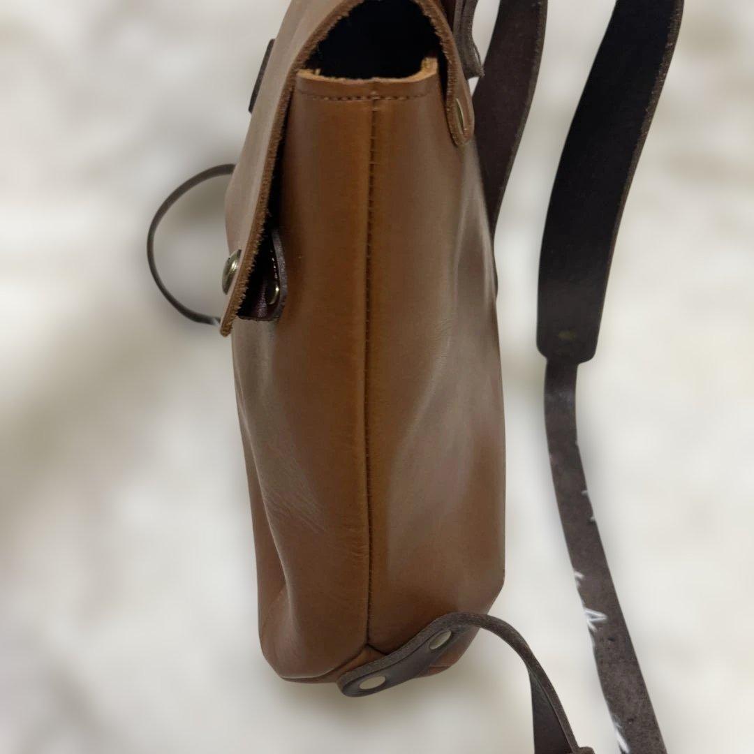 【極美品】クレドラン マルシェリュック ブラウン　レザー