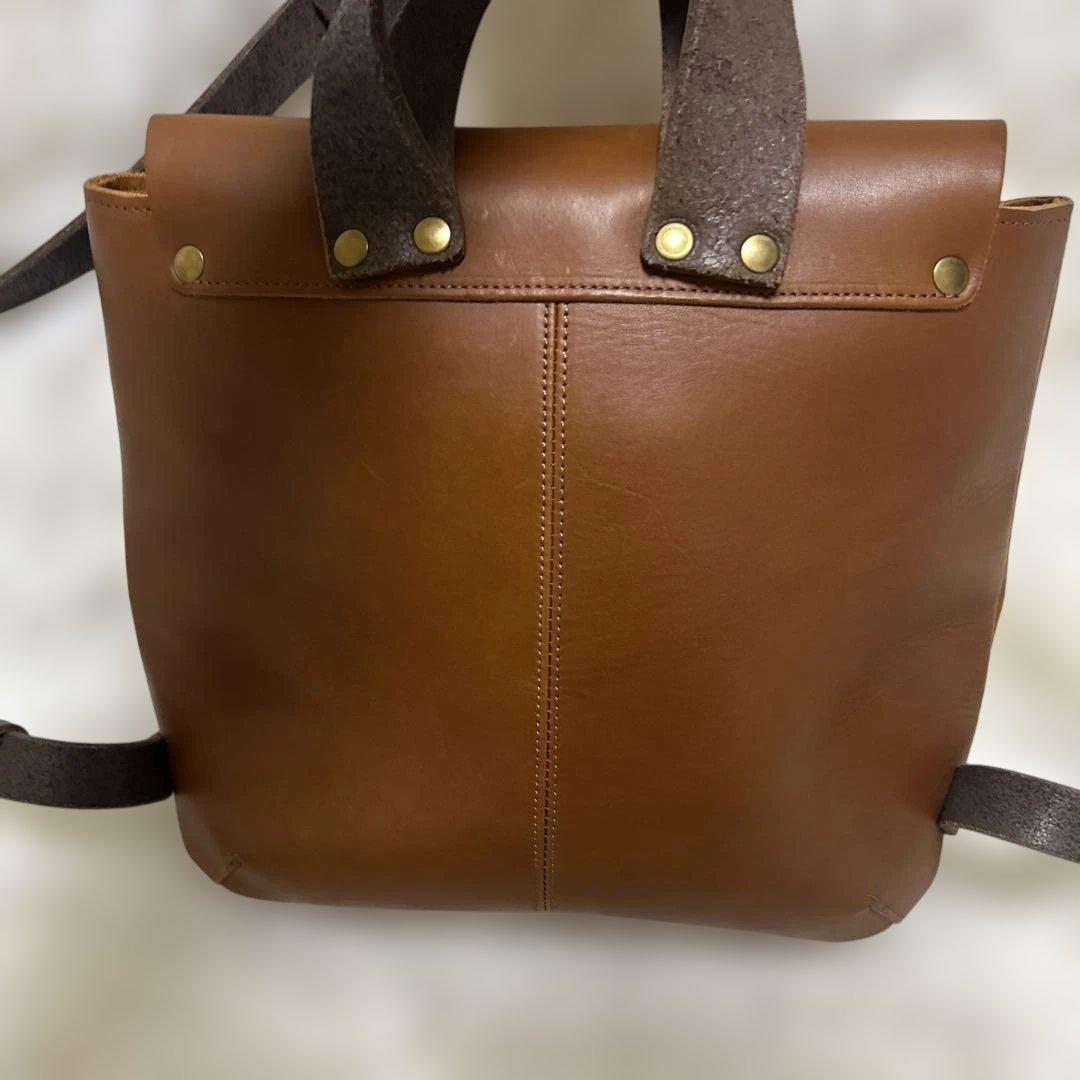 【極美品】クレドラン マルシェリュック ブラウン　レザー