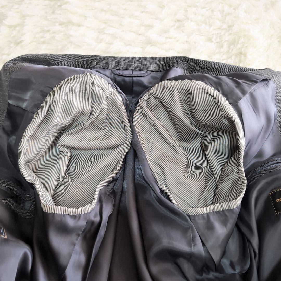 美品 スーツカンパニー REDA ホップサック スーツ スリーピース チャコール