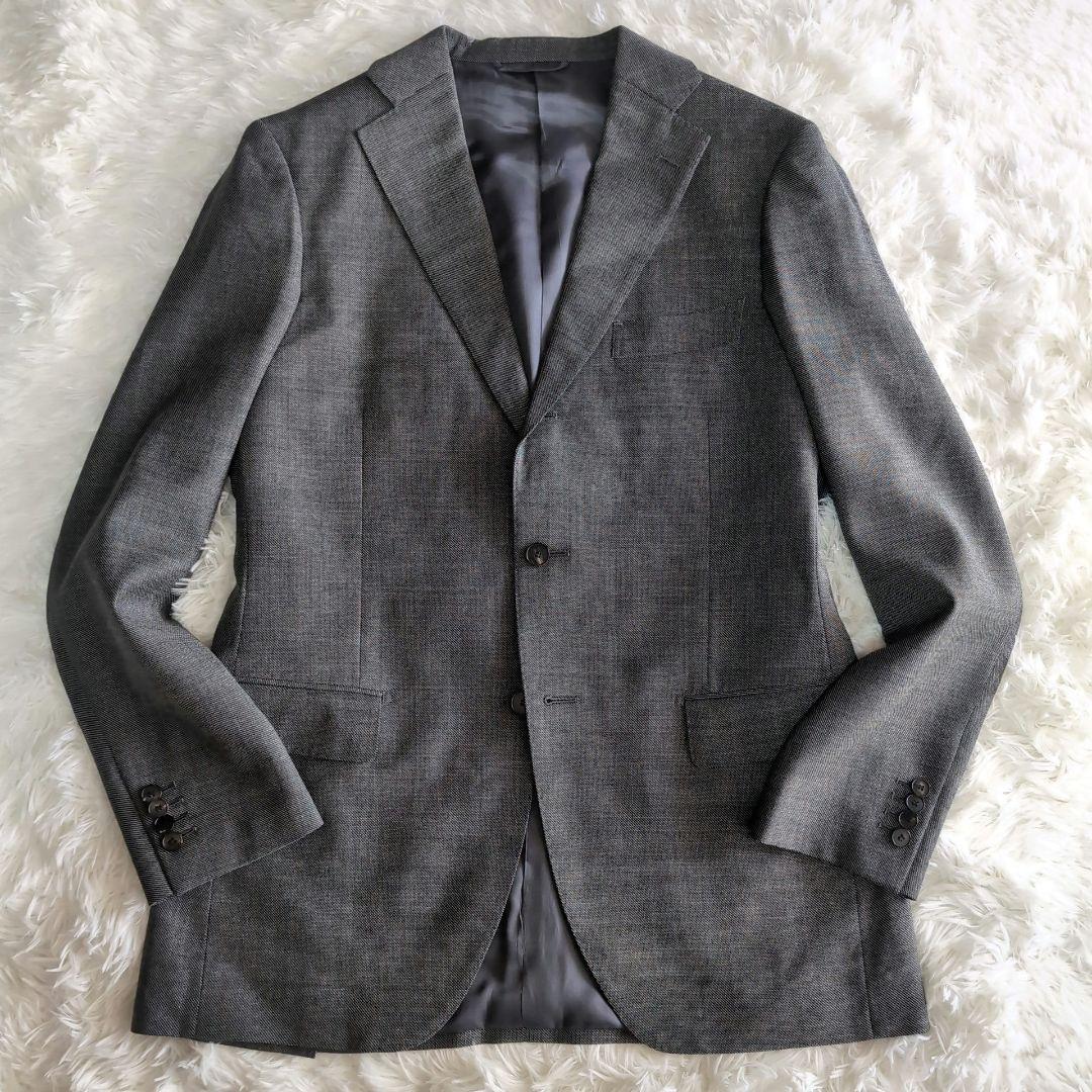 美品 スーツカンパニー REDA ホップサック スーツ スリーピース チャコール