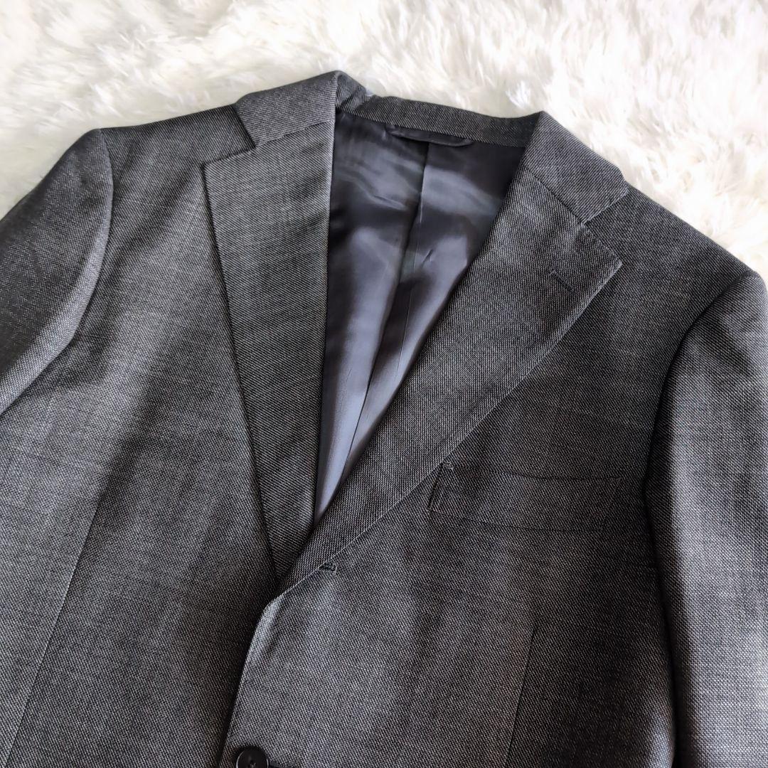 美品 スーツカンパニー REDA ホップサック スーツ スリーピース チャコール