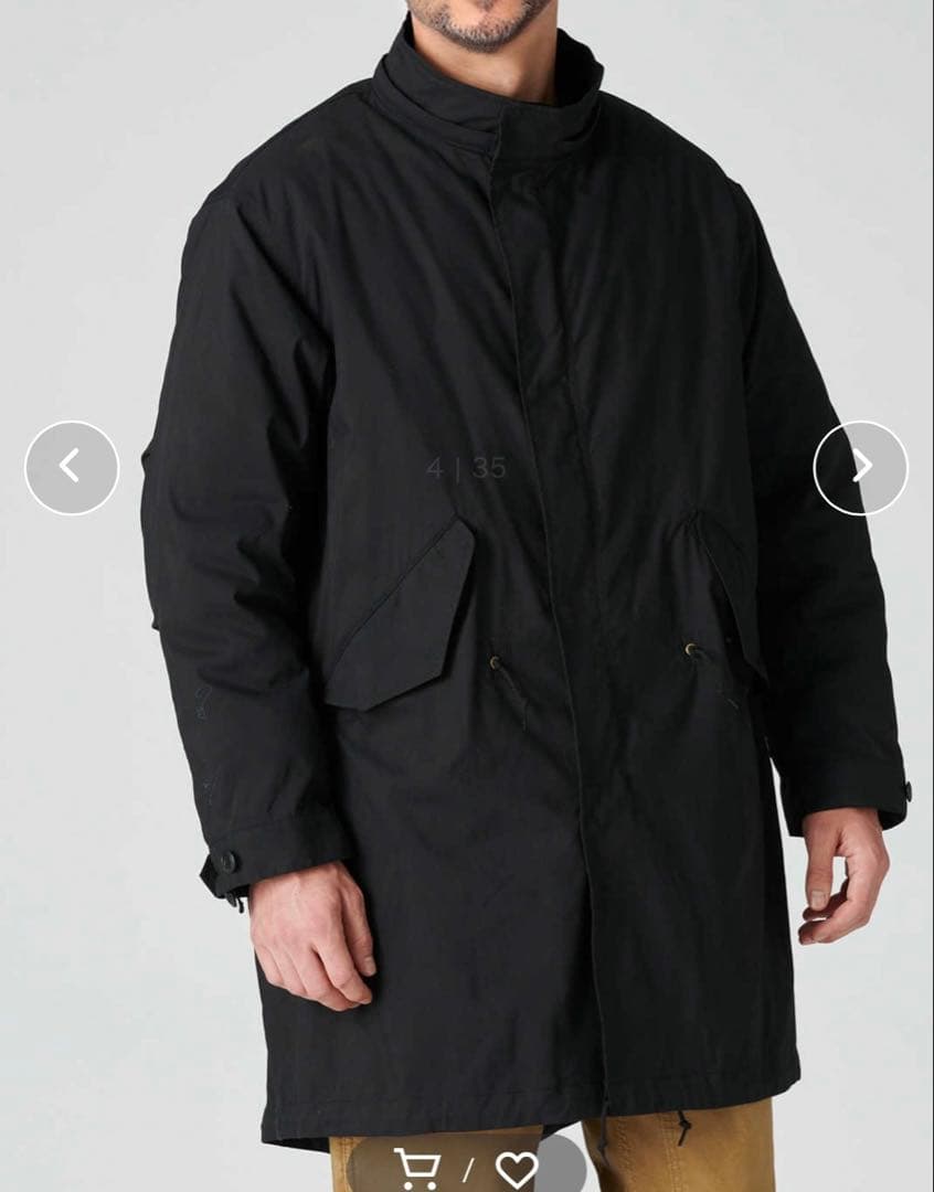 新品バックナンバーマルチウェイモッズコートインナー付き黒M定価15,800