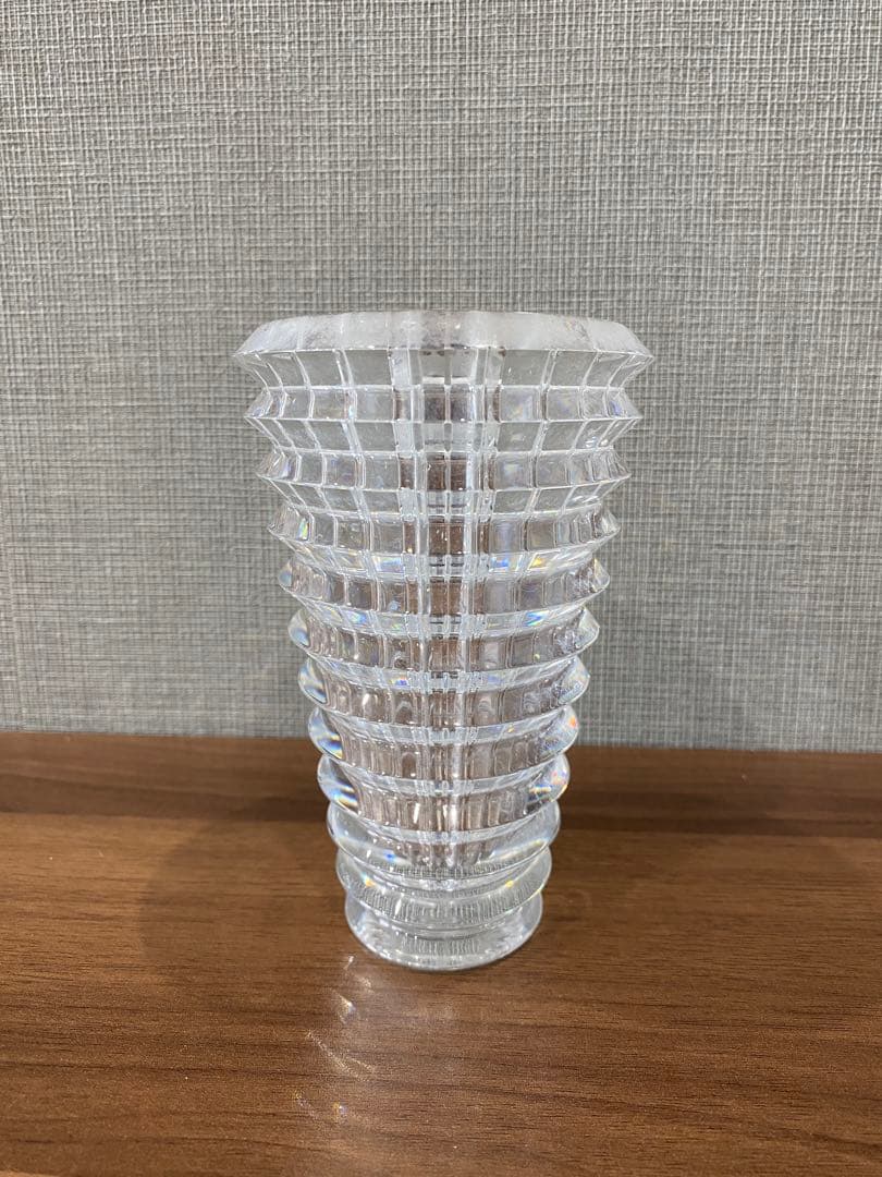 バカラ　クリスタルガラス 花瓶　アイベースS