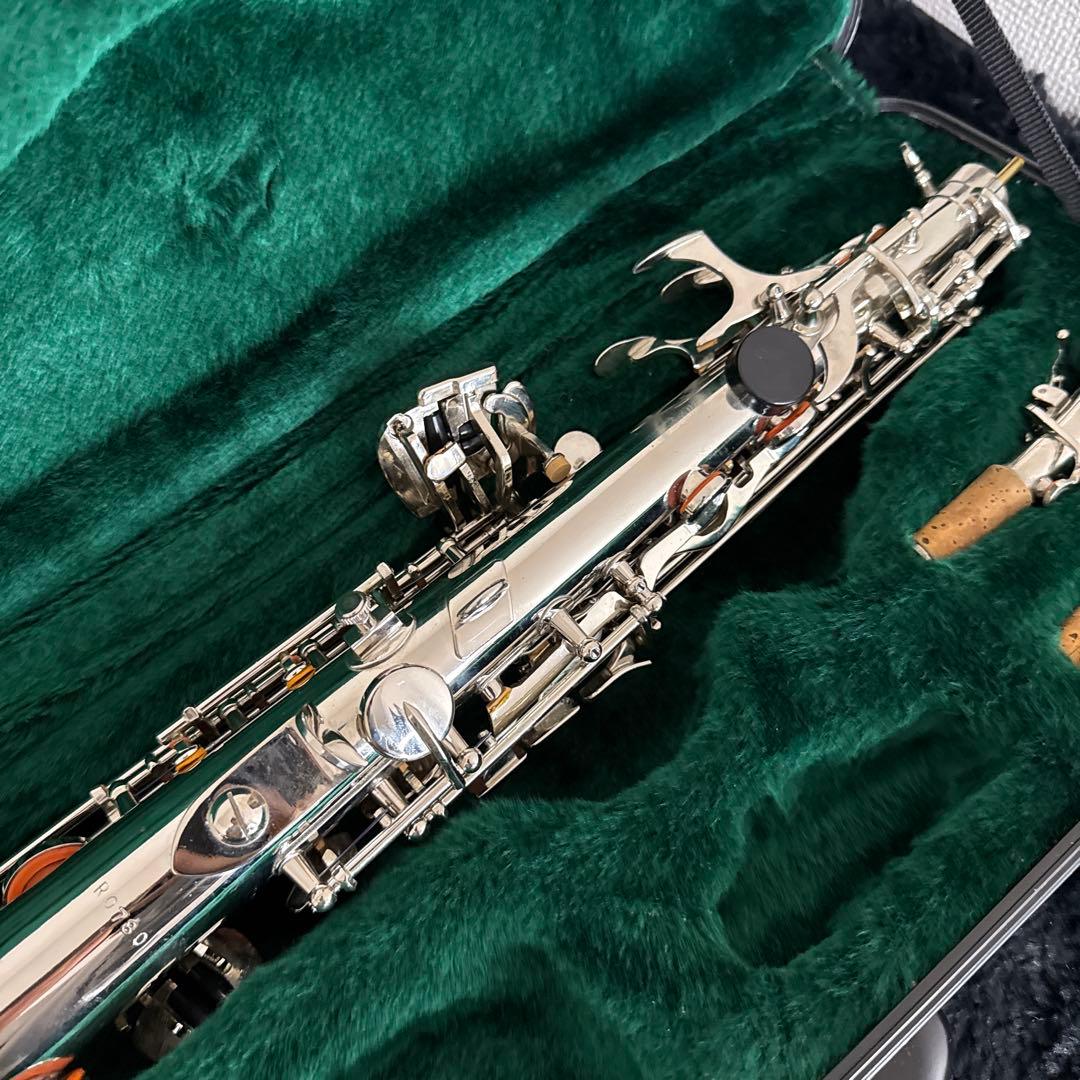 レアカラー Kaerntner ソプラノサックス 管楽器 シルバー ケース付属