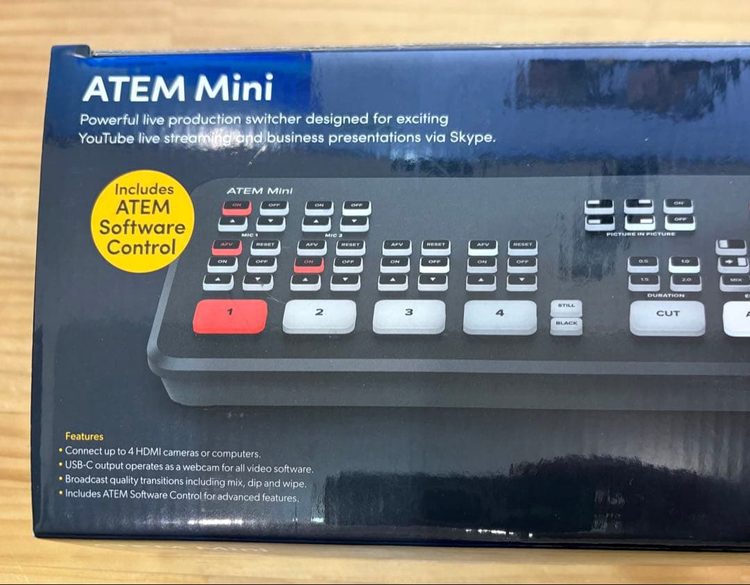 現状渡し価格　ATEM MINI 元箱、電源ケーブル、アダプター付き