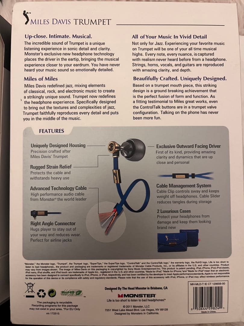 Miles Davis Trumpet マイルスデイビス トランペット　イヤホン