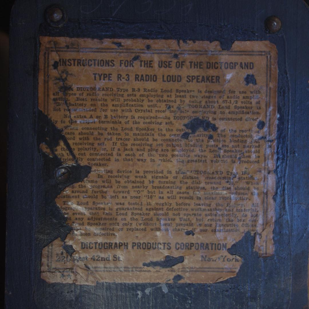 ビンテージ ラジオホーンスピーカー 米国 DICTOGRAPH製 SP-02