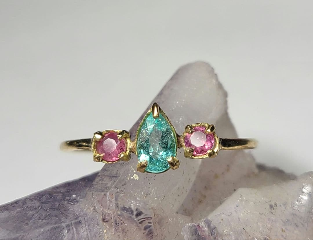 Windows.★ブラジルバターリャパライバトルマリン★リングオーダー