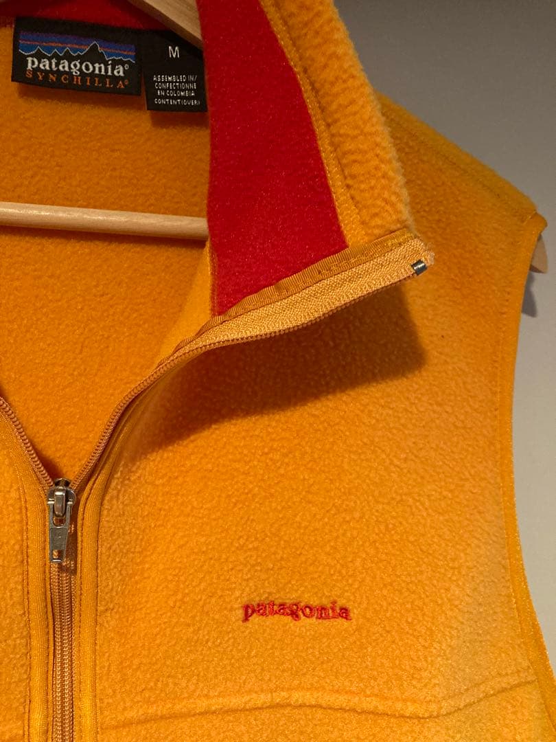 パタゴニア 00年製 シンチラベスト マンゴーオレンジ M