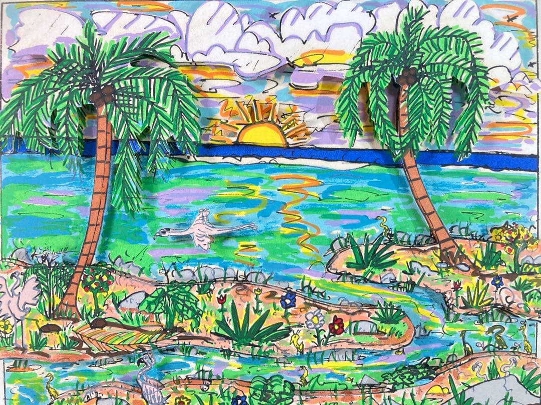 【真作保証】ジェームズ・リジィ3Dシルクスクリーン 直筆サイン 版画 アート