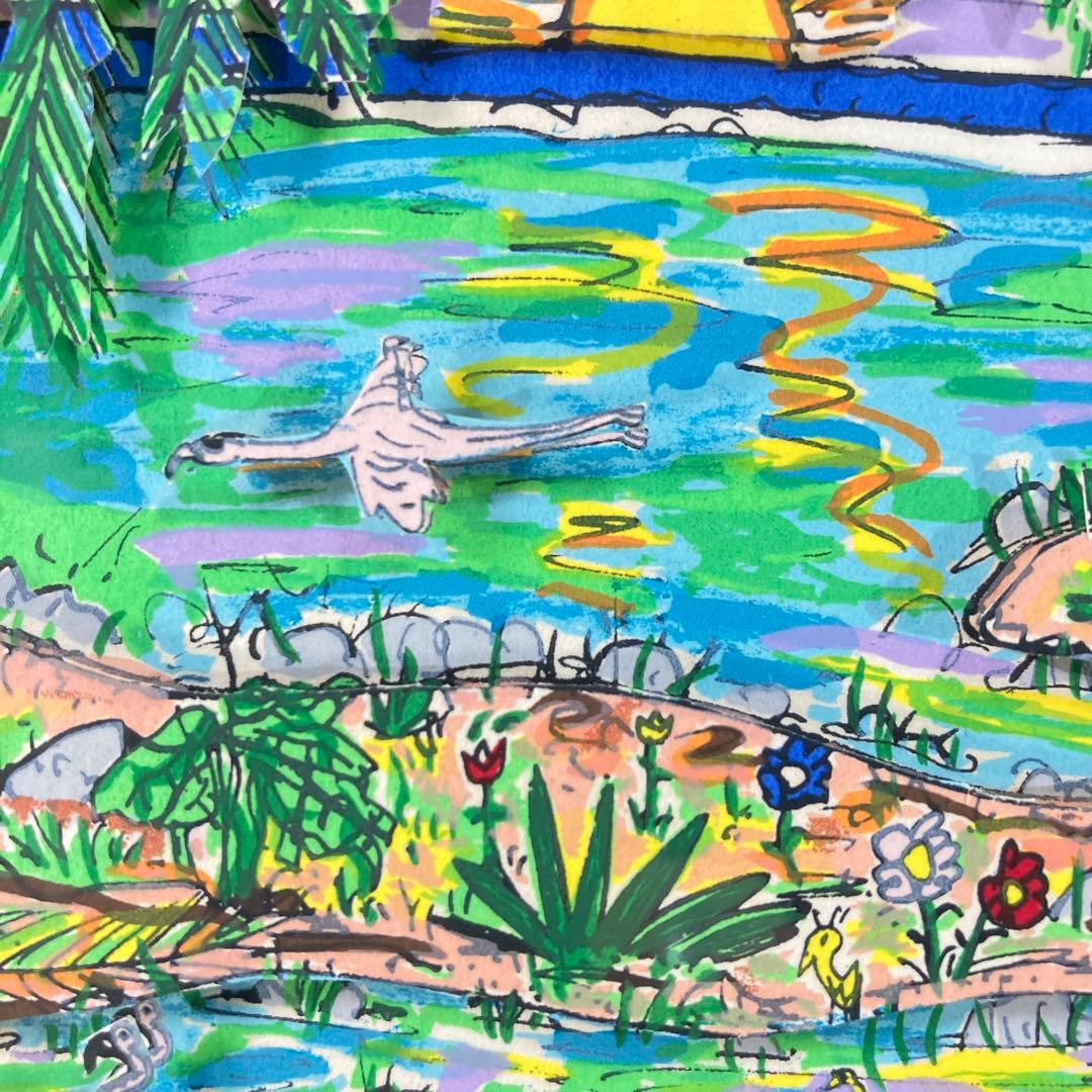 【真作保証】ジェームズ・リジィ3Dシルクスクリーン 直筆サイン 版画 アート