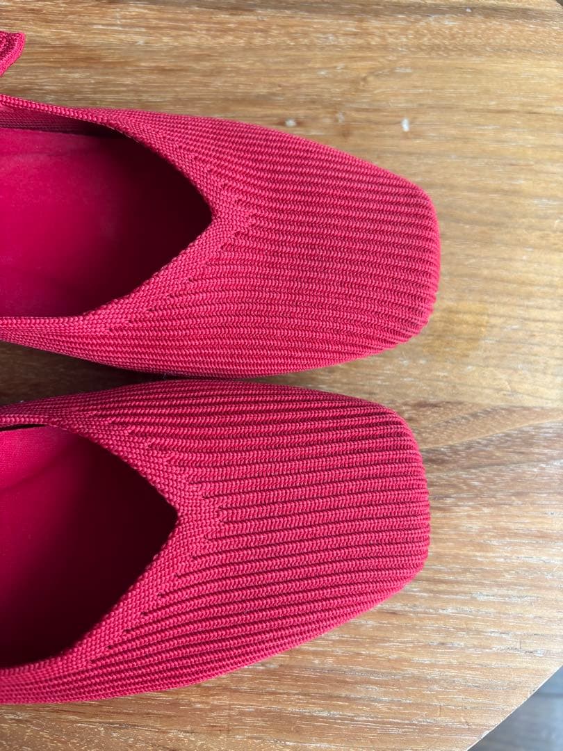 VIVAIAスクエアトゥ メリージェーン フラットシューズ