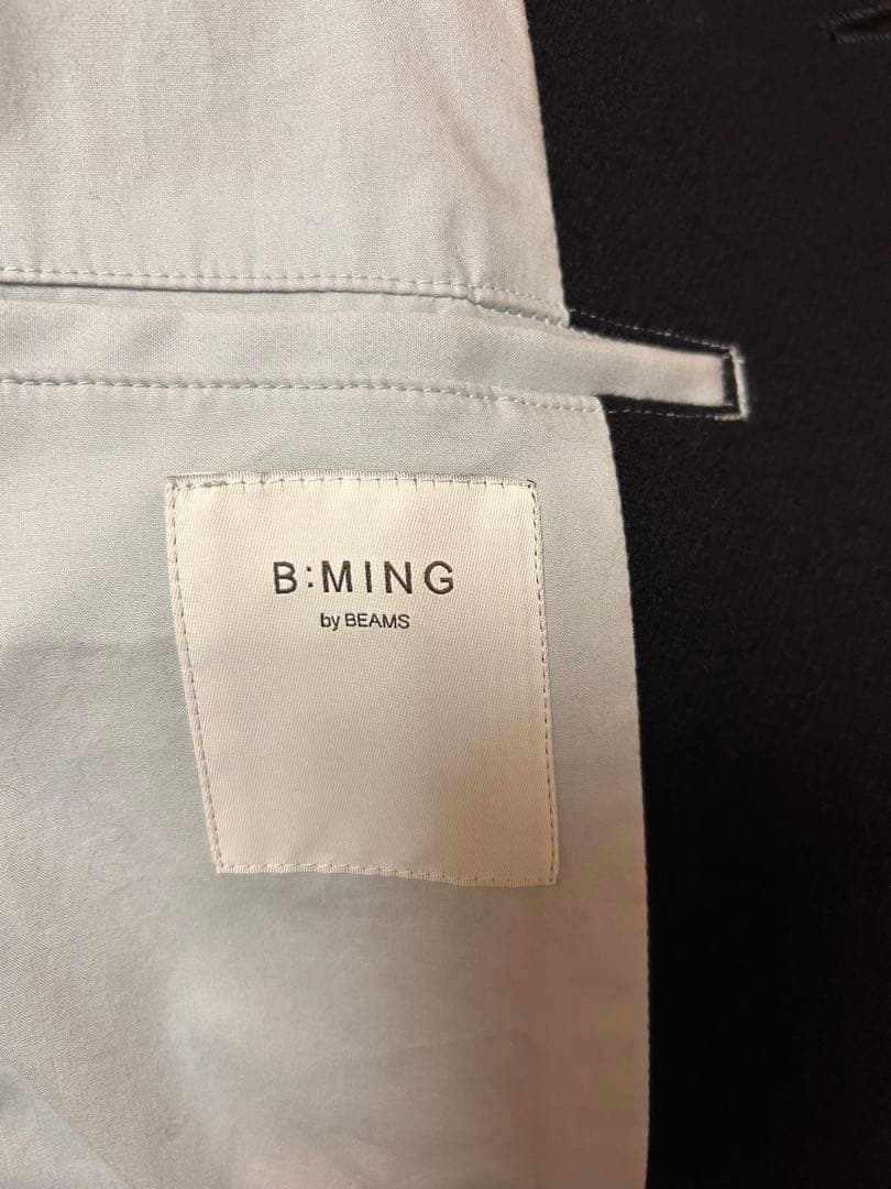 オーシバル×BEAMS　ネイビー フード付き シングルＰコート