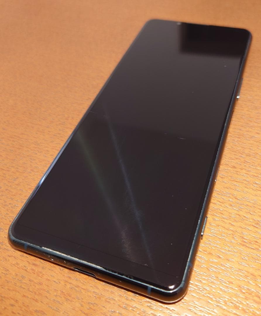 【ライン有、動作正常】Xperia 5 III SOG05 au グリーン