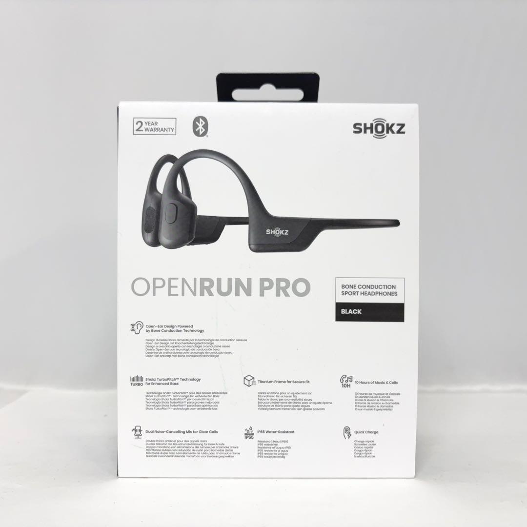 SHOKZ 骨伝導イヤホン OPENRUN PRO Black