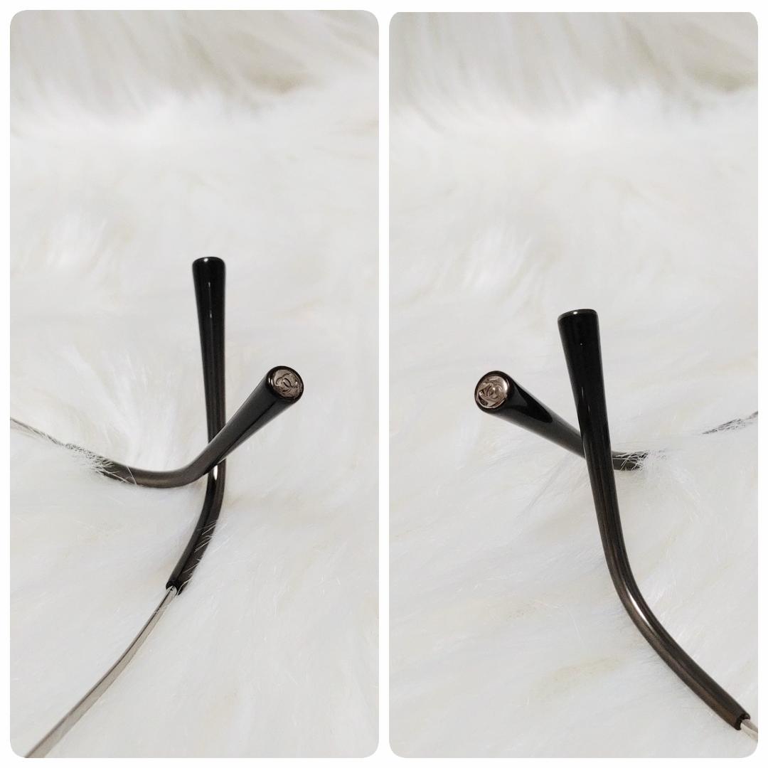 極美品✨CHANEL シャネル サングラス カメリア リムレス ブルー 保存箱