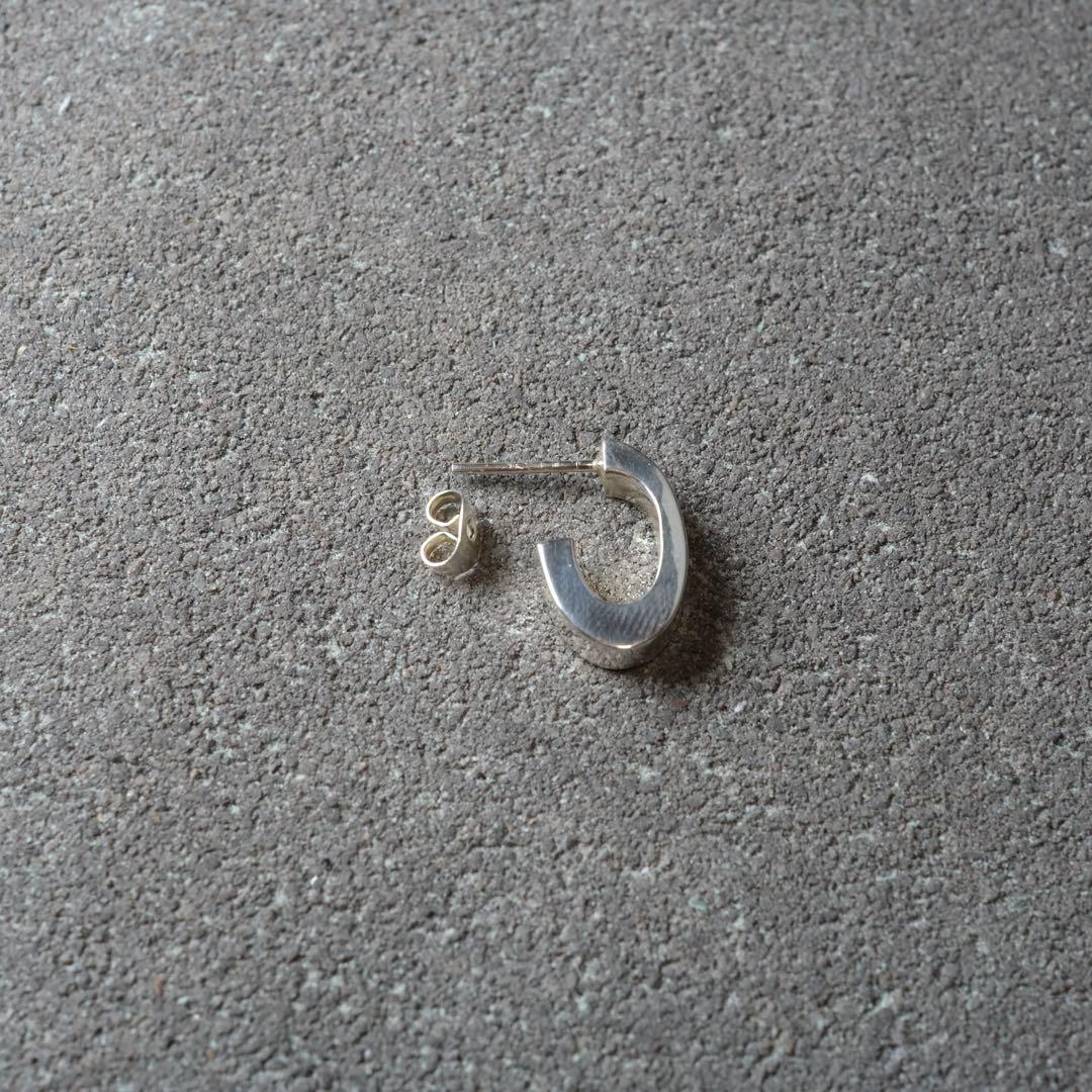 メキシコ タスコ製 TAXCO シルバー925 オーバルフープピアス/軽研磨仕上