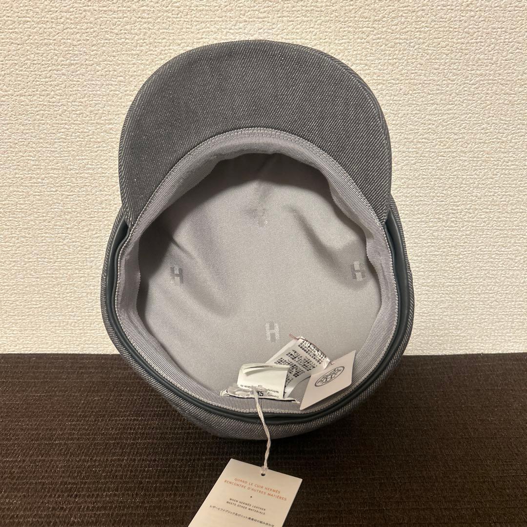 エルメス　セリエ　キャスケット　キャップ　帽子　キャンバス　デニム　未使用