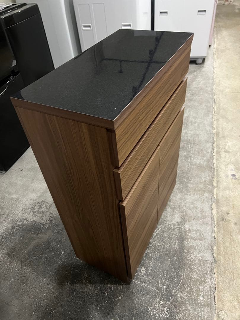 収納カート キッチン収納 グラニト　キャスター付き間仕切りワゴン　扉収納タイプ