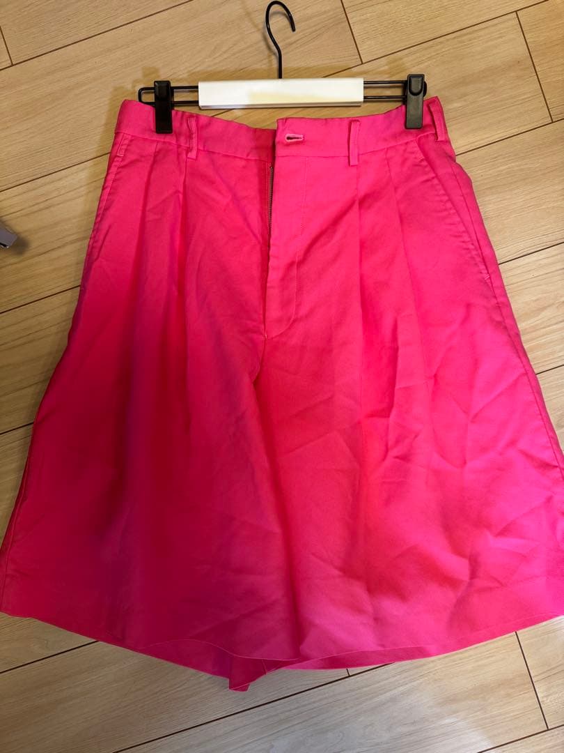 コムデギャルソンオムプリュス 2025年春夏　ピンクショートパンツ　サイズL