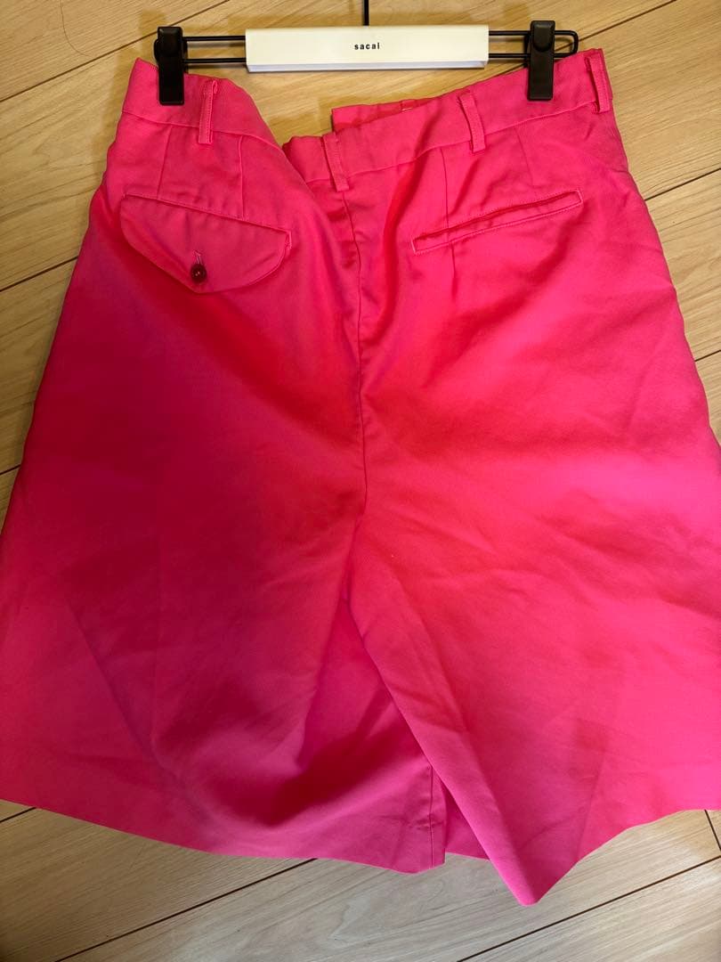 コムデギャルソンオムプリュス 2025年春夏　ピンクショートパンツ　サイズL