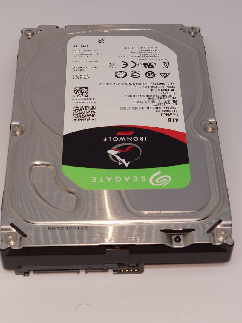 内蔵型ハードディスクドライブ Seagate IronWolf 4TB HDD ST4000VN008