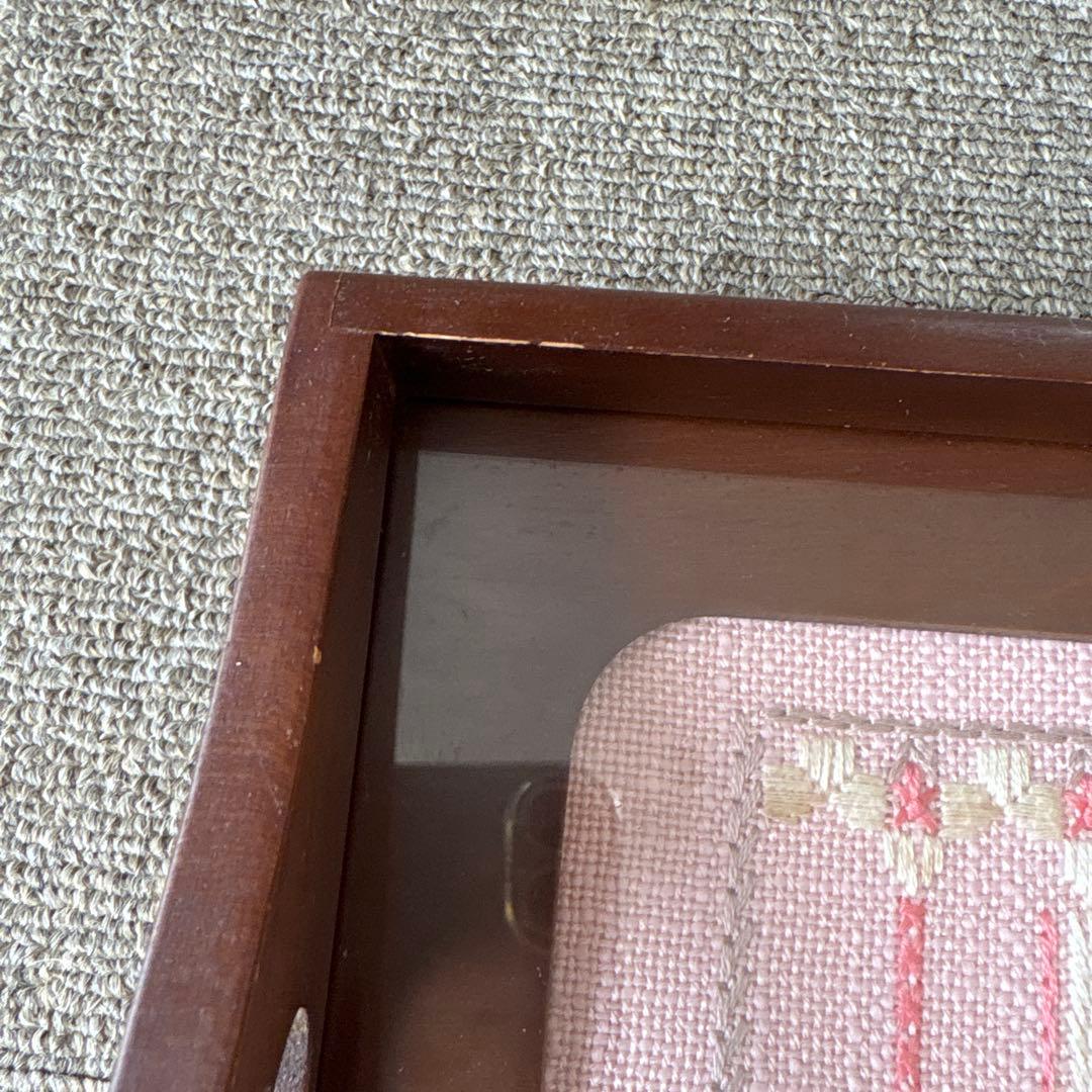 戸塚刺繍　お盆　トレイ　ハンドメイド