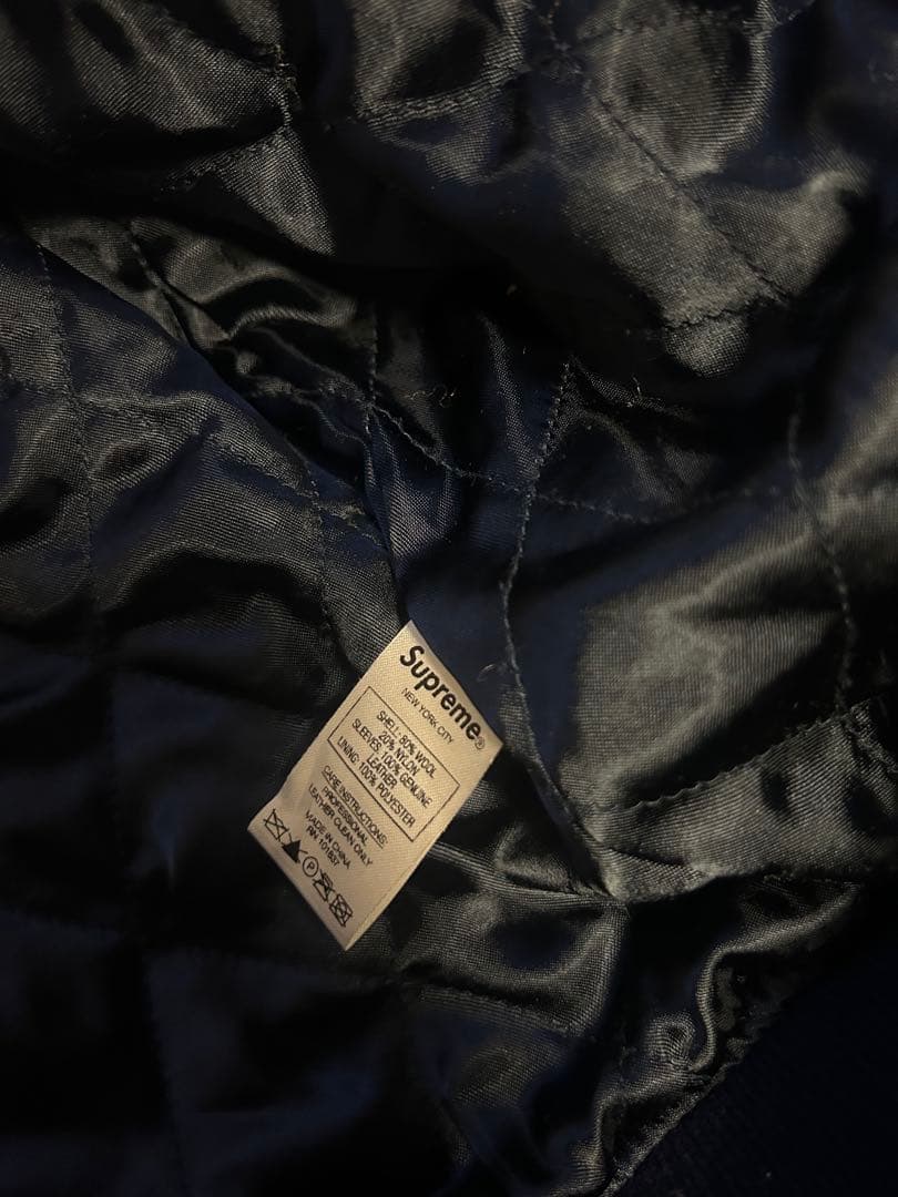 a*必様 Supreme Varsity jacket NAVY