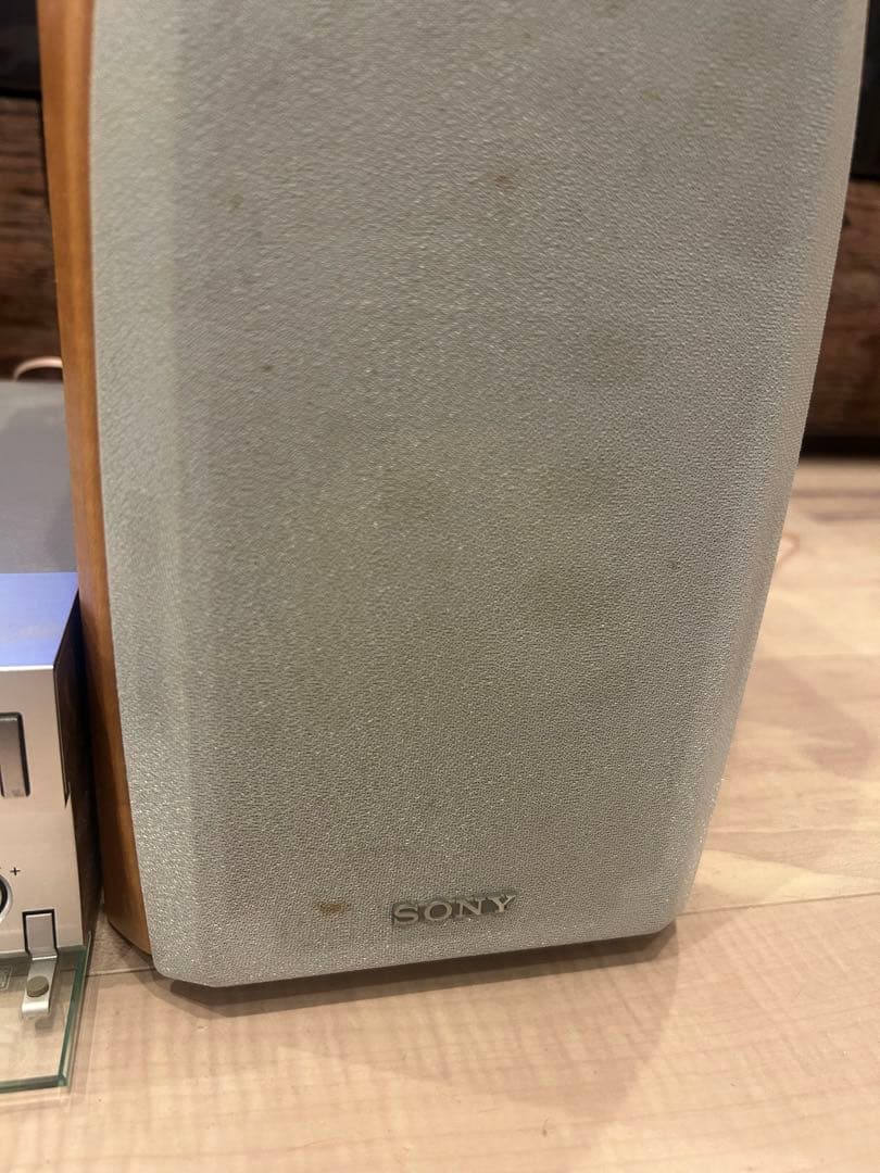SONY オーディオコンポ CD MDプレーヤー 木製スピーカー　mds-sd1