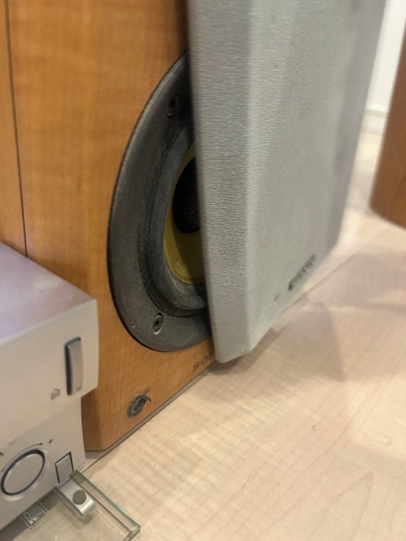 SONY オーディオコンポ CD MDプレーヤー 木製スピーカー　mds-sd1