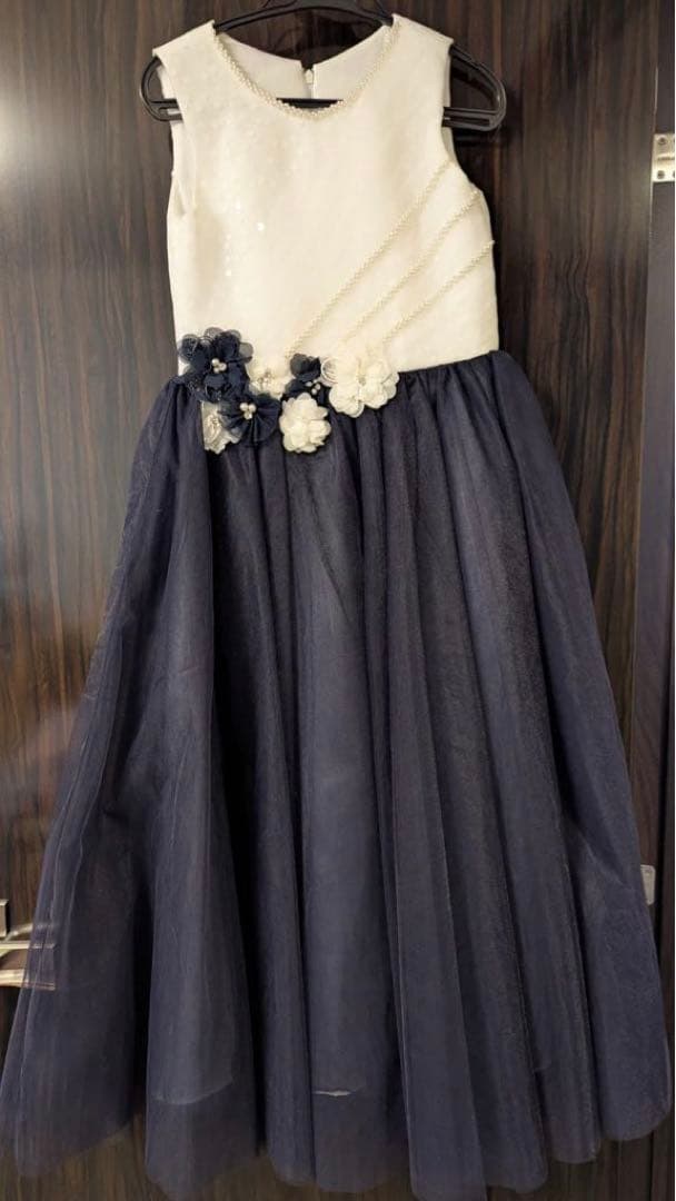 フラワー装飾 ノースリーブ ロングドレス DRESSCCO/ドレスコ 美品