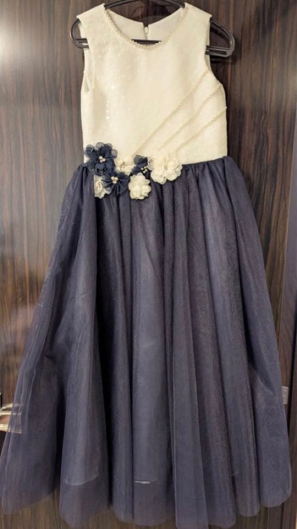 フラワー装飾 ノースリーブ ロングドレス DRESSCCO/ドレスコ 美品